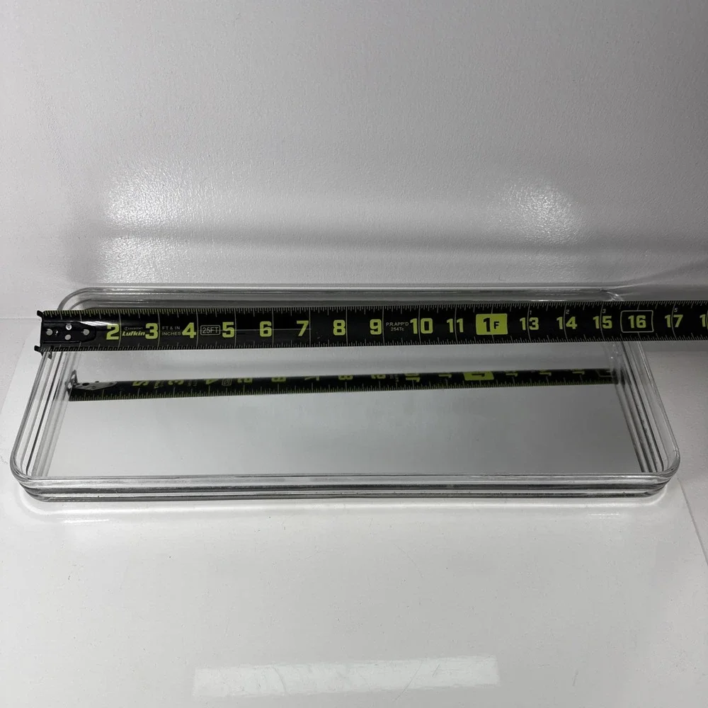 Sally Designs Style Lucite Acrylic Glass Mirror Make-Up Vanity Tray Vintage.